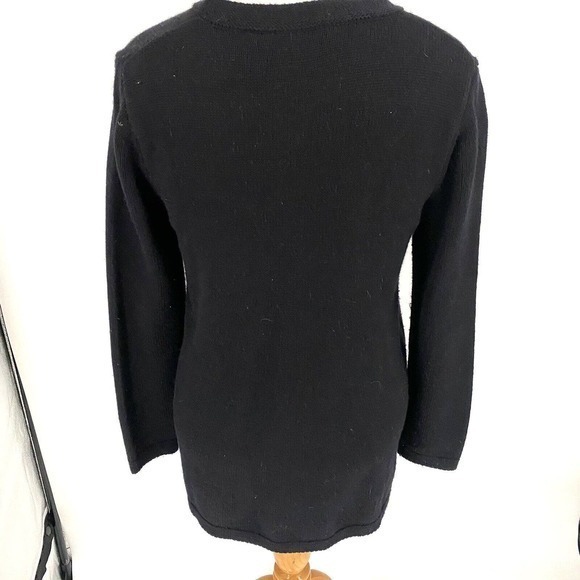 SOFT SURROUNDINGS Size PL Black Cable Knit Pullover Tunic Sweater Swing Style - Picture 4 of 8